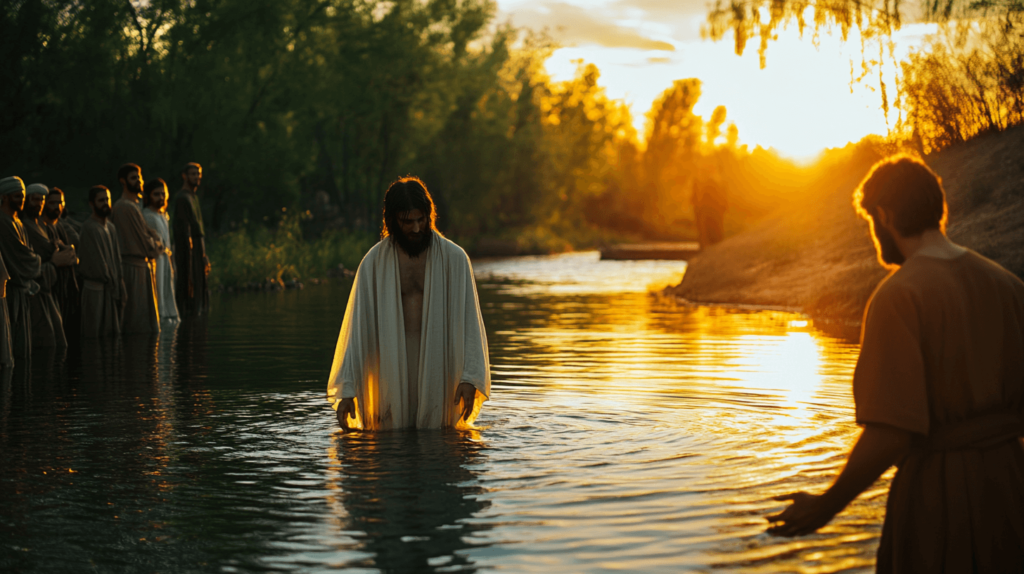 Jesus Entra no Rio Jordão