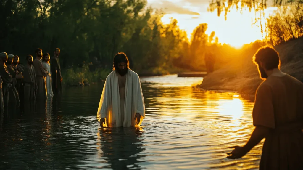 Jesus Entra no Rio Jordão