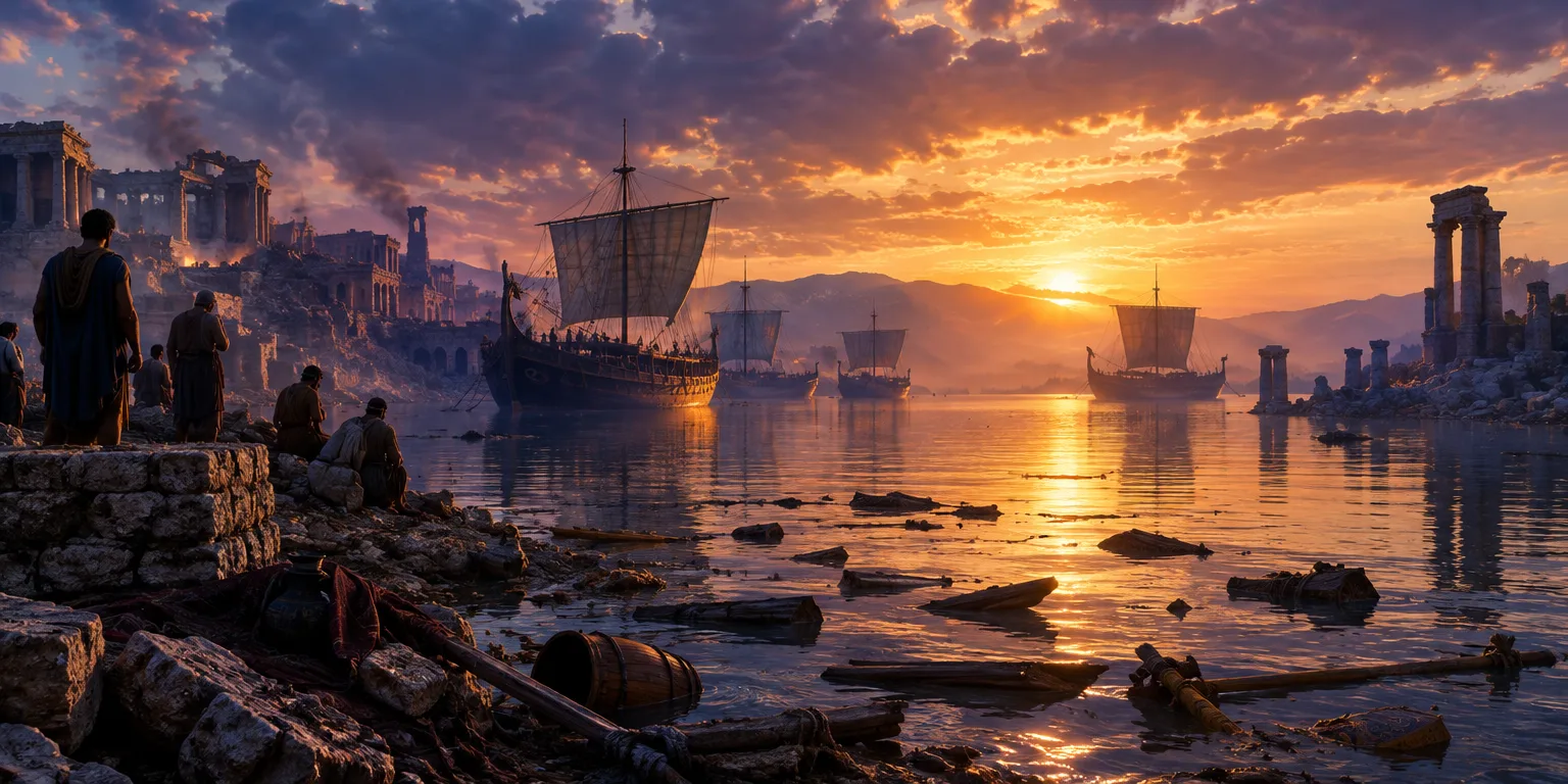 Navios de Társis em Tiro lamentam destruição ao amanhecer.