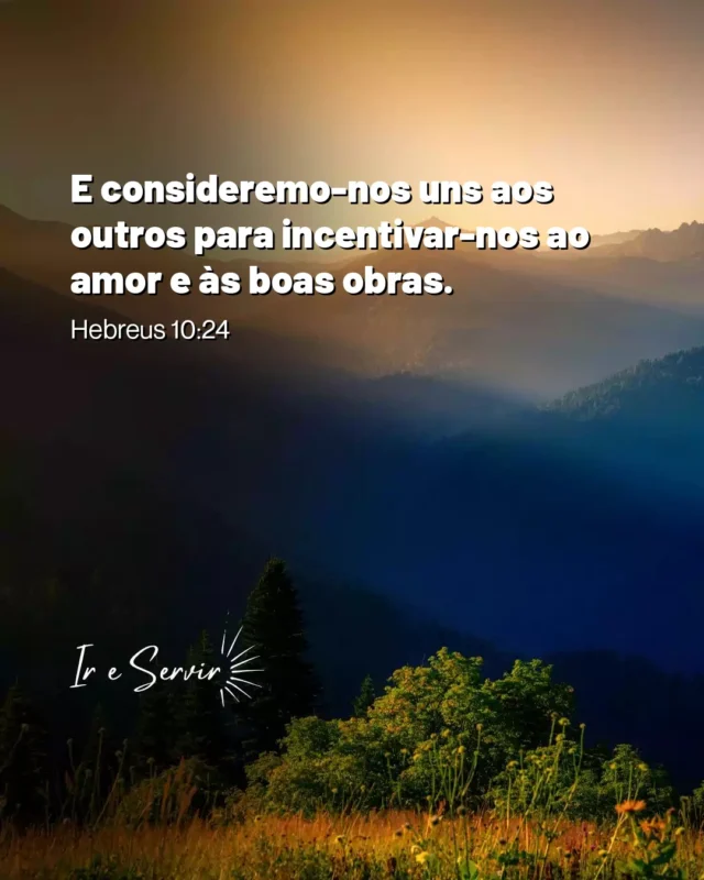 O versículo de Hebreus 10:24 nos convida a olhar para os outros com um propósito: incentivar o amor e as boas obras.

 Em um mundo onde o individualismo muitas vezes predomina, essa mensagem é um poderoso lembrete da importância da comunidade cristã.

 Jesus nos ensinou a amar ao próximo como a nós mesmos, e isso implica não apenas em palavras, mas em ações concretas que refletem esse amor.

 Uma dica prática é dedicar um tempo semanal para se conectar com alguém da sua comunidade, seja por meio de uma visita, uma mensagem ou uma simples ligação.

 Ao fazermos isso, não apenas fortalecemos laços, mas também criamos um ambiente propício para que o amor e as boas obras floresçam entre nós.

 Assim, seguimos o exemplo de Cristo, que sempre buscou apoiar e encorajar aqueles ao seu redor.

❤️ Deus lhe trouxe aqui por um propósito

📖 Com Ele, tudo é possível! (Marcos 10:27)

💎 Siga para mais palavras de encorajamento

#ireservir #louvor #lerabíblia #bibliapersonalizada #bíbliaanote #versiculosdodia #biblianvi #deuseamor #deusemaravilhoso #bibliadeapuntes #bibliadiaria #evangelio #catolicos #jesuscristoteama #devocional #god #mêsdabíblia #deusnocomandosempre #teologia#autoconhecimento #jesusestavoltando #dios #deus #devocionaldiario #versiculododia #faith #alegria #oraçao #graça
