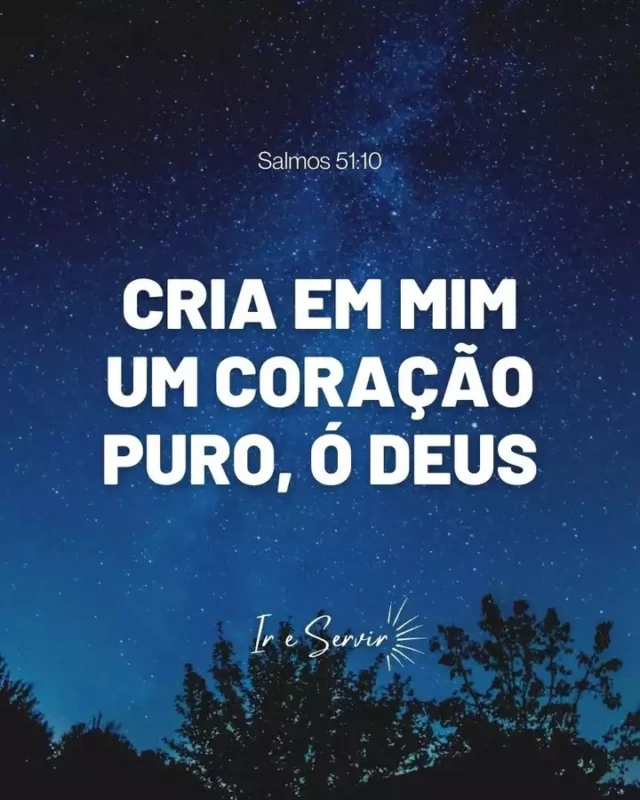 Que bela oração é a de Salmos 51:10! É um chamado ao nosso Deus para nos criar um coração puro.

Sabemos que, muitas vezes, lutamos contra nossas inclinações pecaminosas e nos esforçamos para ser melhores. Mas, a verdade é que precisamos de Deus para nos criar novamente, para nos dar um novo coração, para nos purificar e nos tornar mais parecidos com Ele.

Então, vamos orar com sinceridade, pedindo a Deus que crie em nós um coração puro. Vamos deixar que Ele nos transforme e nos faça mais santos. E vamos nos lembrar de que isso não é algo que podemos fazer sozinhos, mas é uma obra divina.

Confiemos em Deus e busquemos a Sua graça. Ele é fiel e poderoso para nos transformar.

Peça a Deus hoje para criar em você um coração puro e deixar que Ele te guie para uma vida mais plena e significativa.

❤️ Deus lhe trouxe aqui por um propósito

📖 Com Ele, tudo é possível! (Marcos 10:27)

💎 Siga para mais palavras de encorajamento

#ireservir #god #crist #cristão #espiritualidade #biblianvi #lerabíblia #louvor #biblianvt #jesus #diosesamor #estude_a_bíblia #assembleiadedeus #inspiração #devocional #versiculosbiblicos #positividade #deuseamor #mêsdabíblia #palavrasdedeus #iglesia #felicidade #bíbliadamulher #versiculo #bibliadiaria #graça #diosesfiel #diosesbueno
