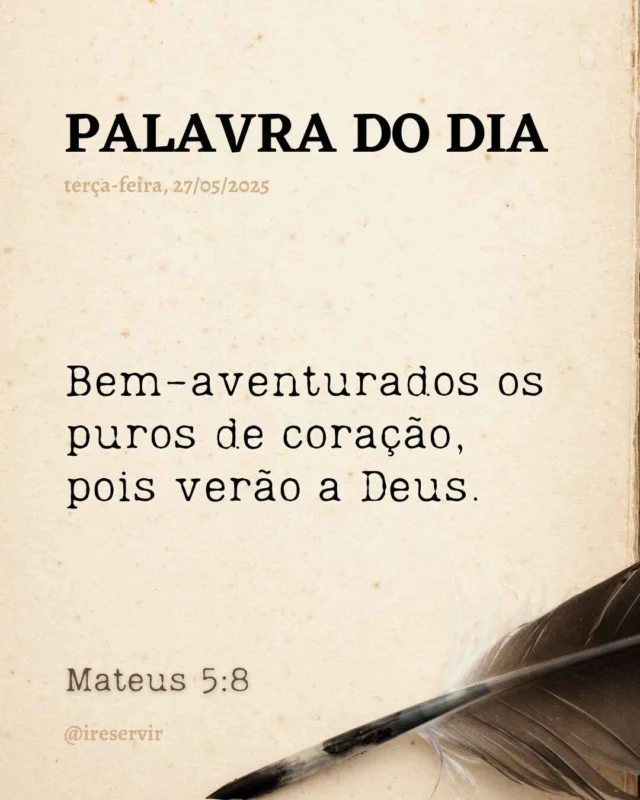 Deus santo, confesso que por vezes permito que minhas impurezas e erros turvem minha visão.

Perdoa-me e purifica meu coração, para que eu possa ver-Te claramente e viver conforme a Tua vontade.

Que a pureza que vem de Ti inunde minha alma, transformando minhas atitudes e pensamentos.

Comprometo-me a cuidar do meu interior e a cultivar a integridade em tudo o que faço.

Em nome de Jesus, amém.

❤️ Deus lhe trouxe aqui por um propósito.

📖 Com Ele, tudo é possível! (Marcos 10:27).

💎 Siga para mais palavras de encorajamento.

#palavradodia #ireservir #esperança #reinodedeus #palavradedeus #bibliaonline #fe #jesuscTeama #versiculododia #dios #iglejacatolica #catolicos #bibliadiaria #jesuscChristoteama #deus #oracao #deusdoimpossivel #iglesia #jesuscChrist #cristianos #jesucristo #oracion #bibliaejiujitsu #leiaabiblia #faith