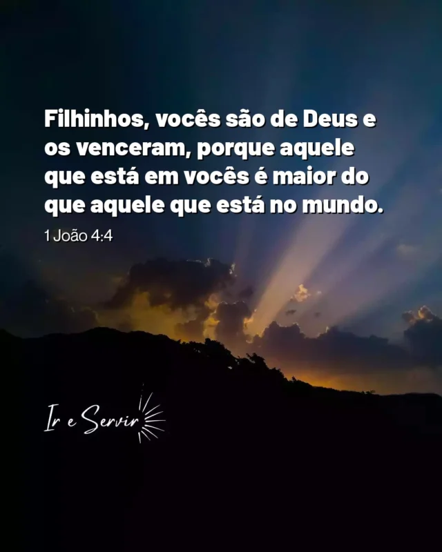 O versículo de 1 João 4:4 nos lembra da força que temos em nossa fé.

 Ser "filhinhos de Deus" significa que somos parte de uma família divina, e isso nos confere uma identidade e um propósito.

 A afirmação de que "aquele que está em vocês é maior do que aquele que está no mundo" nos encoraja a confiar em Deus em tempos de dificuldade.

 A vida cristã é repleta de desafios, mas Jesus nos ensinou a enfrentar as tribulações com coragem e esperança.

 Uma dica útil é cultivar uma prática diária de oração e meditação na Palavra.

 Isso nos ajuda a fortalecer nossa relação com Deus e a lembrar que, mesmo diante dos desafios, temos em nós a força que vem do alto.

 Ao nos conectarmos com Ele, encontramos paz e a coragem para vencer as adversidades.

❤️ Deus lhe trouxe aqui por um propósito

📖 Com Ele, tudo é possível! (Marcos 10:27)

💎 Siga para mais palavras de encorajamento

#ireservir #jesuscristoreidosreis #jesuscristoteama #deuseamor #deusdoimpossivel #cristao #deusfiel #amor #igreja #reinodedeus #foco #bibliajovem #jesus #jesuscristonocomando #god #orar #felicidade #bíblia #deuscuidademim #deusnocontrole #deuscuida #estudobiblico #jesuscristo #faith #louvor #bibliaonline #abapai #frasescristianas