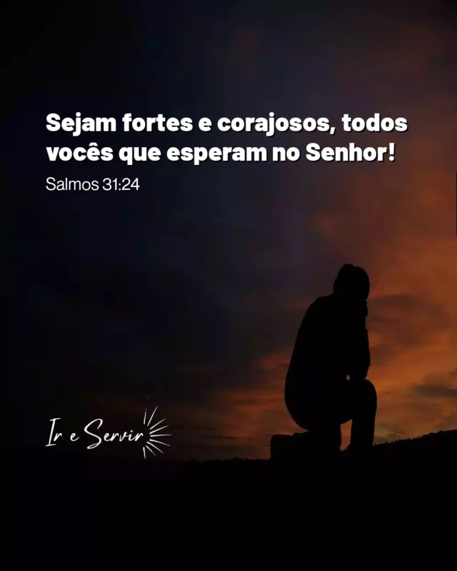 O versículo de Salmos 31:24 nos convida a sermos fortes e corajosos, especialmente em tempos de dificuldade.

 Essa mensagem é um lembrete poderoso de que a nossa força não provém apenas de nós mesmos, mas da confiança que depositamos no Senhor.

 Jesus nos ensinou sobre a importância da fé e da perseverança.

 Em momentos de incerteza, é fundamental lembrar que, assim como Ele nos chamou para confiar em Deus, devemos manter a esperança viva em nossos corações.

 Uma dica prática é dedicar um tempo diário à oração e à meditação nas Escrituras.

 Isso fortalece nossa fé e nos prepara para enfrentar desafios com coragem, sabendo que estamos sustentados pelo amor e pela graça divina.

❤️ Deus lhe trouxe aqui por um propósito

📖 Com Ele, tudo é possível! (Marcos 10:27)

💎 Siga para mais palavras de encorajamento

#ireservir #Bibliacreativa #louvor #jesuscristoreidosreis #jesuscristo #bibliadeapuntes #bible #biblias #alegria #diosesfiel #crist #deuspoderoso #vida #familia #deuseamor #deusnocontrole #devocionaldiario #deusnocontrolesempre #cristão #deusefiel #deus #diosesamor #bíbliadiaria #salvacao #versiculobiblico #abíblia #jesusteama #deusnocomando